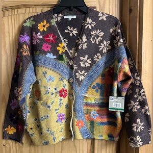 John Mark Multicolor Floral Cardigan